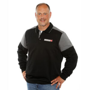 Polosweater black/anthrazit
