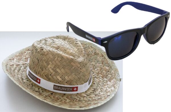 Strohhut mit Brille